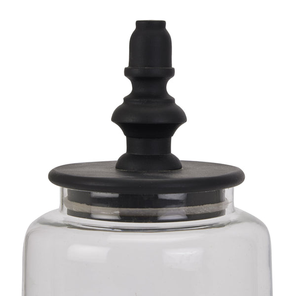 Black Finial Glass Canister - Style My Pad